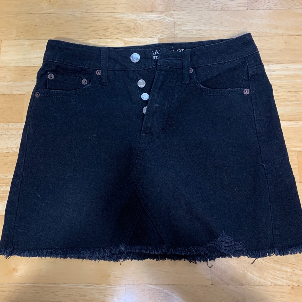 American Eagle Black Denim Skirt | 00